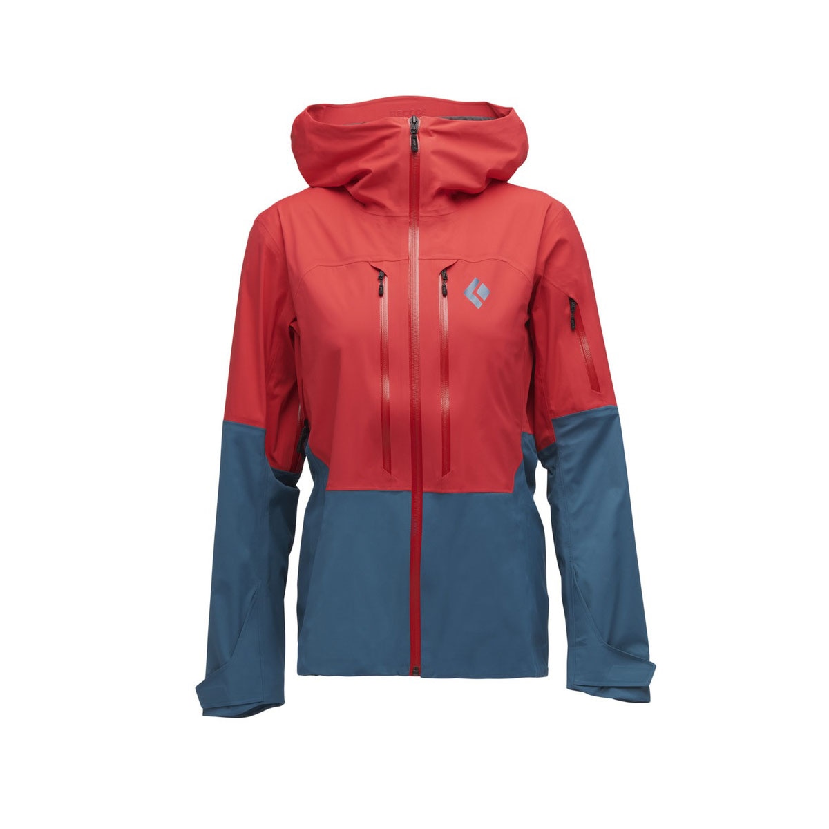 Black Diamond Recon LT Stretch Shell Women's in Coral Red and Creek Blue